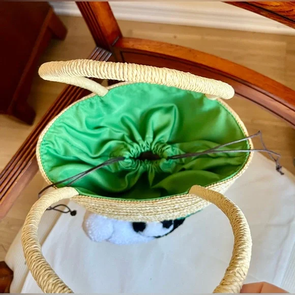 Woven Tote Bag with Panda Design - Picture 14 of 14